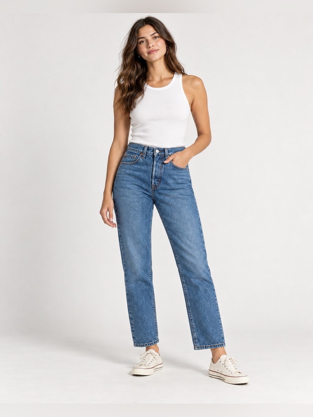 Levi’s 501 Original Fit Button Fly Jeans Medium Wash W24 L30